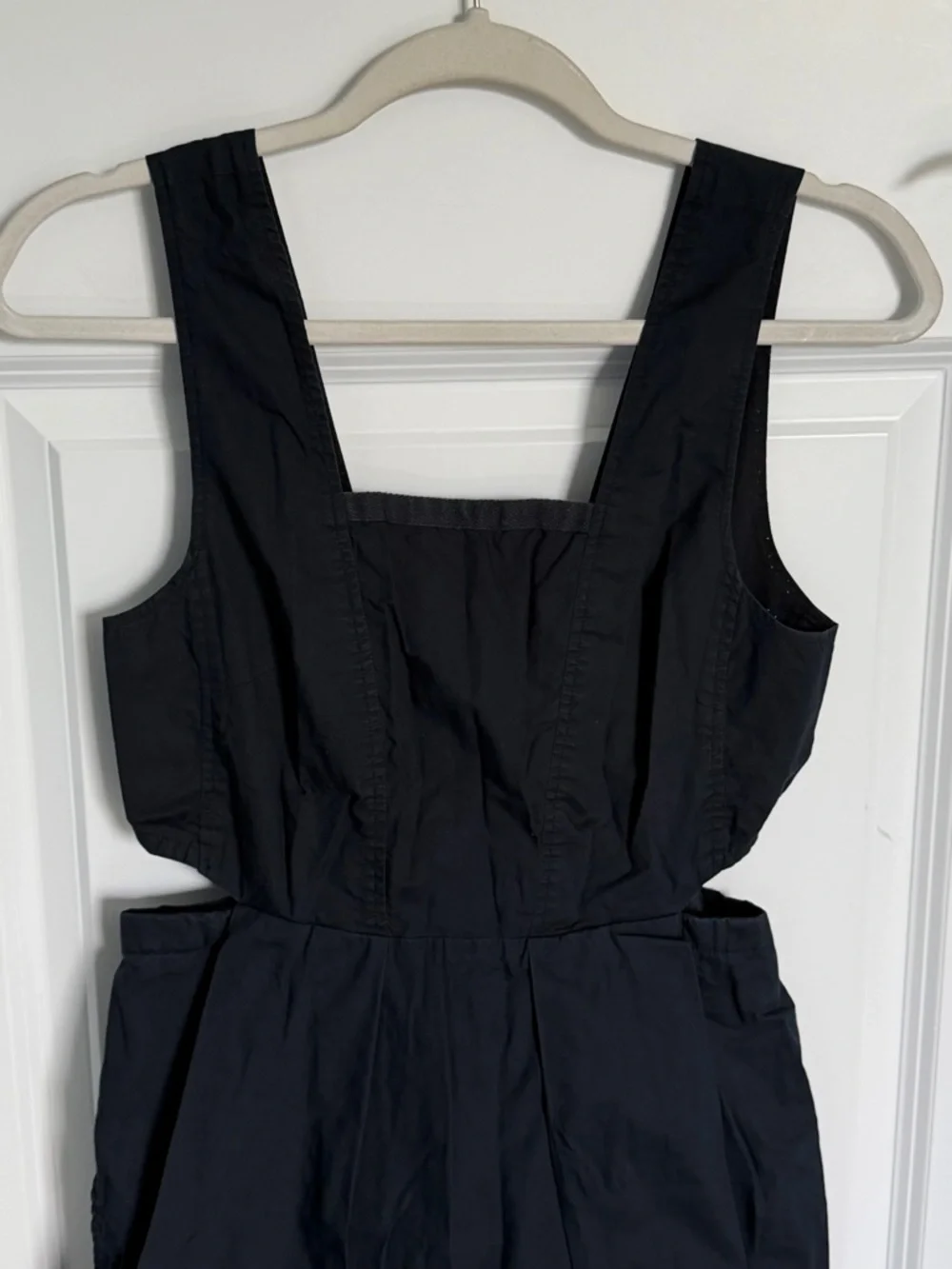 Madewell Black Midi Dress with Side Cutout - Picture 3 of 10